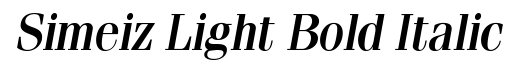 Simeiz Light Bold Italic